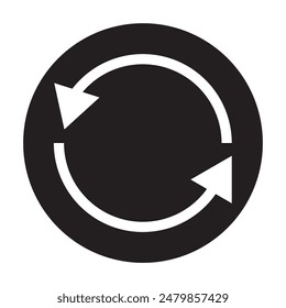 Restart icon vector. Reload, refresh and restart icon  for website design. vector illustration.
