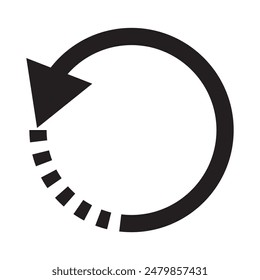 Restart icon vector. Reload, refresh and restart icon  for website design. vector illustration.