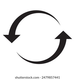 Restart icon vector. Reload, refresh and restart icon  for website design. vector illustration.