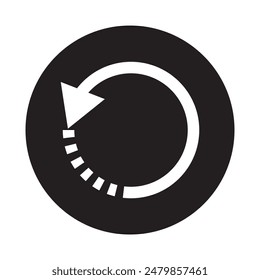 Restart icon vector. Reload, refresh and restart icon  for website design. vector illustration.