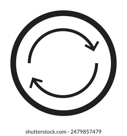 Restart icon vector. Reload, refresh and restart icon  for website design. vector illustration.