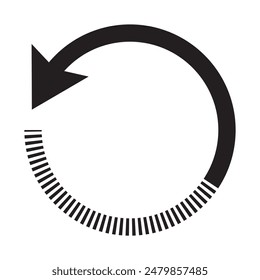Restart icon vector. Reload, refresh and restart icon  for website design. vector illustration.