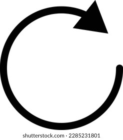 Reiniciar vector de icono. Recargar vector de icono. Símbolo de icono de rotación . Icono de actualización . Símbolo de reproducción