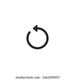 restart icon vector sign isolated for graphic and web design. restart symbol template color editable on white background.