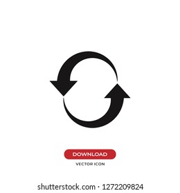 Restart icon vector. Update,Reload,Refresh,Reset symbols.