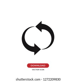 Restart icon vector. Update,Reload,Refresh,Reset symbols.