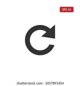 Restart icon.Refresh line vector.Reload sign isolated on white background.Synchronize simple liner illustration for web and mobile platforms.