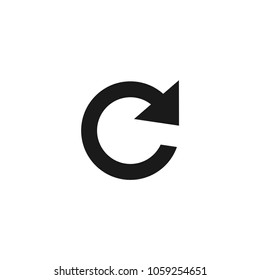 Restart icon.Refresh line vector.Reload sign isolated on white background.Synchronize simple liner illustration for web and mobile platforms.