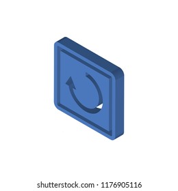 Restart isometric left top view 3D icon