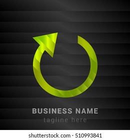 Restart Lime Green and Black silk fashion premium icon / Logo