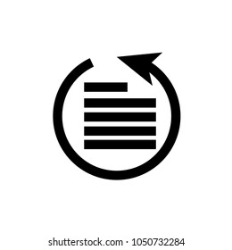 restart menu icon vector template