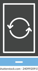 Reiniciar imagen vectorial de icono de teléfono. Adecuado para aplicaciones web móviles y medios de impresión.