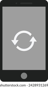 Reinicie la imagen vectorial del icono del teléfono. Adecuado para aplicaciones móviles, aplicaciones web y medios de impresión.
