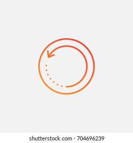 Restart rotation icon.gradient illustration isolated vector sign symbol