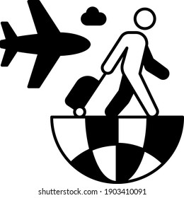 Restart tourism business with full sops after peak of Coronavirus COVID-19 outbreak concept vector color Icon design, Travel and Tourism reopen Symbol on white background,