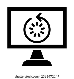 Restart Vector Glyph Icon For Personal And Commercial Use.
