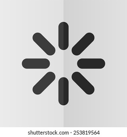 Restart vector icon. Effect of folded paper. Flat design
