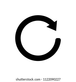 Restart vector icon, refresh symbol. Simple illustration for web or mobile app