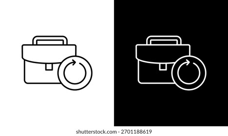 Restart Work White Icon Set Design