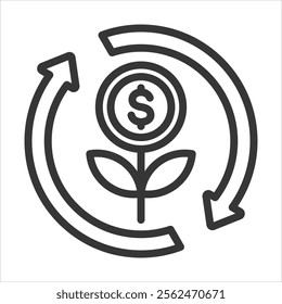 Restarter Outline Icon Vector Illustration
