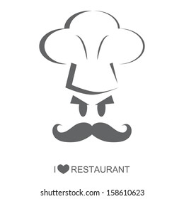 Restaurant 5, Chef character on isolated white background