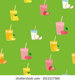 Restaurant alcohol cocktail drink in glass design. Pattern collection for decor, menu, party or wallpaper.