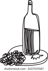 Restaurant alcoholic drink Line art	
