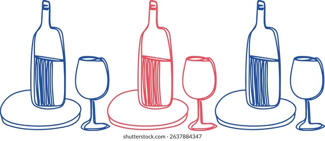 Restaurant alcoholic drink Line art	
