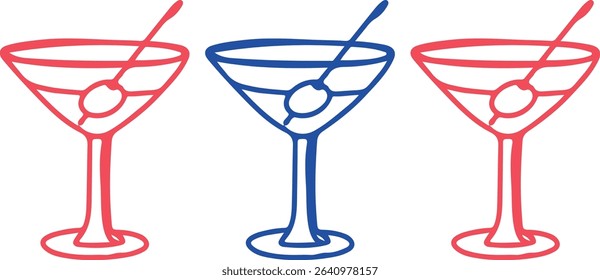 Restaurant alcoholic drink Line art	
