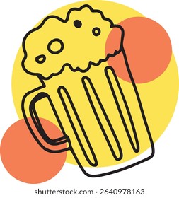 Restaurant alcoholic drink Line art	
