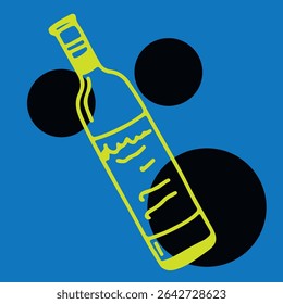 Restaurant alcoholic drink Line art	
