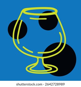 Restaurant alcoholic drink Line art	
