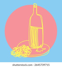 Restaurant alcoholic drink Line art	
