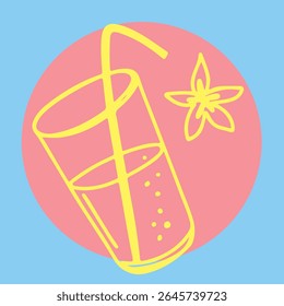 Restaurant alcoholic drink Line art	
