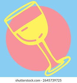 Restaurant alcoholic drink Line art	
