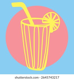 Restaurant alcoholic drink Line art