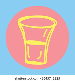 Restaurant alcoholic drink Line art