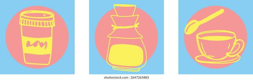 Restaurant alcoholic drink Line art	
