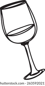 Restaurant alkoholisches Getränk lineare Zeichnung