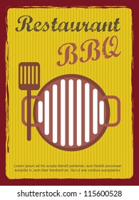 restaurant announcement, vintage style. vector illustration