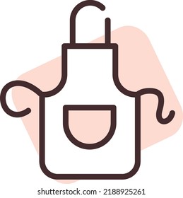 Restaurant apron, illustration, vector on a white background.