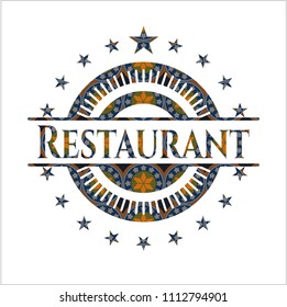  Restaurant arabRestaurant arabic emblem background. Arabesque decoration.ic style emblem. Arabesque decoration.