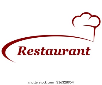 restaurant background with chef hat and place for text