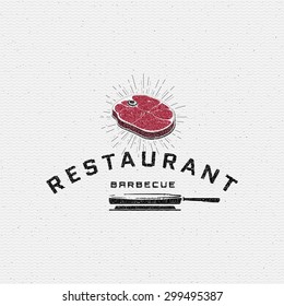 Restaurant badges logos and labels can be used to design signage bistro, restaurant, fast food, on business cards and branding
