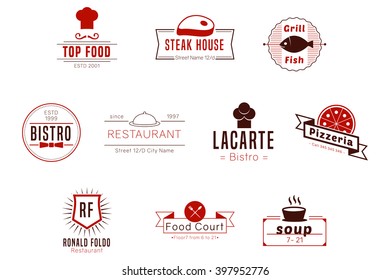 Restaurant Badges Vector Logos