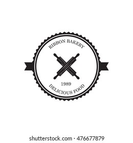 Restaurant and bakery vintage logo badge illustration template