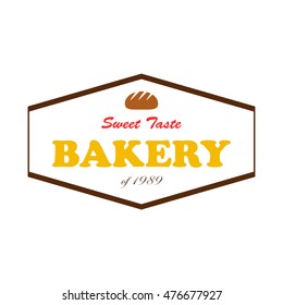 Restaurant and bakery vintage logo badge illustration template colorful