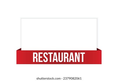 diseño de banner en el restaurante. icono del restaurante. Ilustración vectorial de estilo plano.