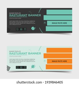 Plantilla libre de encabezado de banner de restaurante 