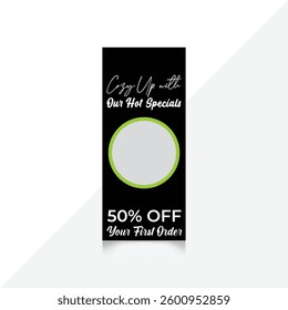 Restaurant Banner menu poster design template
